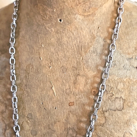 Chicos Y necklace adjustable long length pink, turquoise, purple silver - Picture 3 of 9